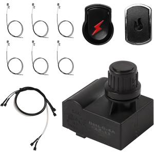 Ignition Kit for Charbroil Gas Grills, 4 Outlet Ignitor Module Replacement with Wires and 2 Push Buttons for Charbroil Grills, Ignition System for Char-Broil, Part G511-0055-W1