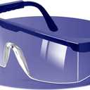Safety Goggles Over Glasses, Anti-Fog Safety Glasses with Clear Wide-Vision Lenses, Adjustable Temples, Lightweight Goggles for Men & Women