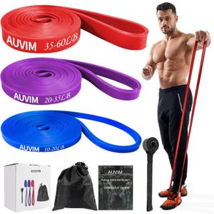Resistance Bands Set Pull Up Bands 3 Different Levels Fitness Exercise Bands for Men Women for Strength Training,Pilates,Yoga,Crossfit Include Door Anchor Storage Bag and Workout Guide