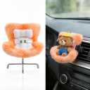 Ezcora Accessories for 10-17cm Dolls, Doll Car Seat with Clip onto Car Air Vent, Includes Seat Leg for Desktop Display (Orange Ombre)