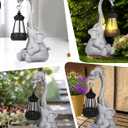 Solar Garden Elephants Statues for Outside Decor Yard Decorations for Patio Balcony Backyard Lawn Ornaments Retirement Gift for Women Grandma Mom Gardening Gifts