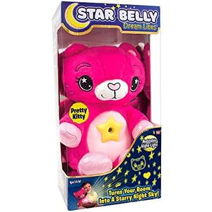 Ontel Star Belly Dream Lites, Stuffed Animal Night Light, 3 years and up, Pretty Pink Kitty - Projects Glowing Stars & Shapes in 6 Gentle Colors, As Seen on TV