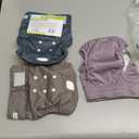 wegreeco Washable Reusable Premium Dog Diapers, Pack of 3, Small Dog Puppy & Doggy Diapers Female, Dog Period Panties Diapers Female in Heat Large (Large (15"-17" Waist), Grey, Purple, Green)