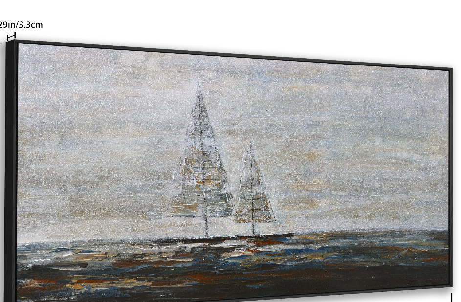 Modern Minimalist Painting Decorative Artwork for Living Room Bedroom Size 23,5 x47 inch