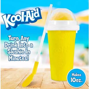 Kool Aid 2 Pack Squeezy Slush Cup 10o, (Green & Yellow