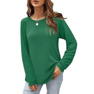 Aifer Womens Long Sleeve Shirts Casual Tunic Tops Fashion Crewneck Sweatshirts Christmas Shirts Holiday Tops Clothing Outfits, Small