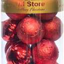 KI Store Red Christmas Balls 20pcs 3.15-Inch Christmas Tree Decoration Ornaments for Xmas Tree Holiday Wreath Garland Decor Ornaments Hooks Included
