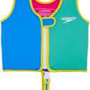 Speedo Kids' Begin to Swim Flotation Classic Life Vest UPF 50 (Medium, Bondi Blue/Fake Green)