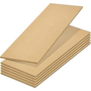 Bright Creations Unfinished MDF Wood Boards for Crafts - 6-Pack 5 x 15 x 1/4 in - DIY Unpainted Wood Pieces for Crafts - Planks for Home Decor, Scrapbooking & Sign Making