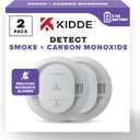 Kidde Smoke & Carbon Monoxide Detector, AA Battery Powered, LED Warning Light Indicators, 2 Pack, Manufacturing Date: 2025, Oct. 06