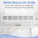 Howeall 30"W x 4"H [Duct Opening Size] Steel Return Air Grille, Air Return Vent Cover for Ceiling and Sidewall - HVAC Air Vent Covers - [Outer Dimensions: 31.75"W x 5.75"H]