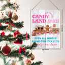 Christmas Decorations Hanging Sign, Christmas Bakery Decor Rustic Gingerbread Holiday Decorations Xmas Wooden Wall Sign, Candy Land Express