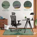 Office Chair Mat for Hardwood Floor&Tile Floor,36"X 48" Heavy Duty Desk Chair Mat for Hard Floors,Under Desk Rug for Rolling Computer Chair,Anti Slip,Low Pile Carpet Floor-Geo Green