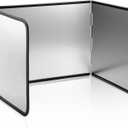 Foldable Stainless Steel Splatter Guard, Oil Splash Protection Backsplash, Splatter Guard for Frying Non-stick 3 Sided Foldable for Stove Top Wall, Easy to Clean and Store for Stove Top and Frying Pan