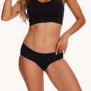 YESWEL Period Underwear For Women, Leak-Proof Hipster, Brief, Heavy Flow, 3 Pack (Black, XS)