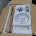 Ceiling Fans with Lights and Remote Control, 42 Inch Solid Wood Blade, Low Profile Flush Mount, LED Dimmable DC Reversible Modern Ceiling Fans with APP Control for Bedrooms, Living Rooms, Patio, White