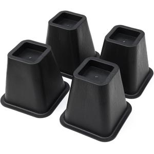 Bed Risers 6 Inch Heavy Duty, Square Furniture Frame Lift for Couch, Chair, Desk, Sofa and Bunk Bedpost, Set of 4