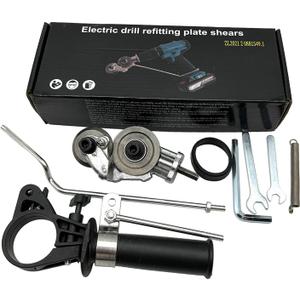 Metal Nibbler Drill Attachment Drill Accessory Versatile Double Head Sheet Metal Nibbler for Iron White Sheet Car and House Repairs, Style B Plastic Box/744 (Color : Style A Colorful Box)