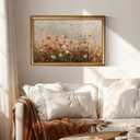 ARPEOTCY Large Vintage Gold Framed Floral Wall Art, Elegant Wildflower, 36"L x 24"W