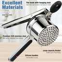 Potato Ricer, AIDOIT Large 15oz Potato Ricer Heavy Duty Stainless Steel Potato Masher with 3 Interchangeable Discs for Smooth and Fluffy Mashed Potatoes