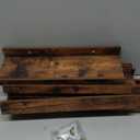 upsimples Floating Shelves for Wall, Wall Shelves for Decor Storage Set of 6, Wall Mounted Wood Shelf for Bedroom, Living Room, Bathroom, Kitchen, Picture Ledge Shelf, Brown (15.7in)