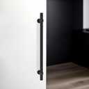 6 Pack 10 Inch Cabinet Pulls knurled Matte Black Kitchen Cabinet Handles Aluminum and Zinc Alloy Drawer Pulls Solid Cabinet Hardware