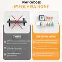 Clear Acrylic Floating Shelves - 2 Tier Wall Mounted Bathroom Organizer Set of 2 (15") - Space Saving Display Shelf for Makeup, Skincare, Kitchen Spices, & Home Decor