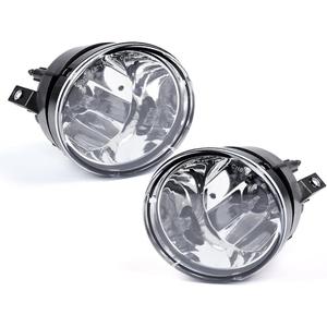 G-PLUS Front Fog Lights Assembly w/Bulbs Compatible with Nissan Titan 2004-2015/Fit Nissan Armada 2005-2007 Fog Lamp Assembly Clear Lens, faros antiniebla