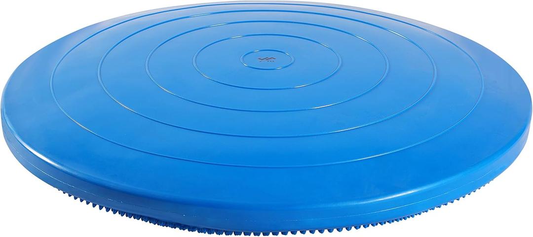 JFIT Inflatable Balance and Stability Disc - LARGE 26" Large Yoga Wobble Cushion Trainer - Core Fitness and Workout Equipment Discs for Home, Office Chair, Ankle Strength and Pet Activity
