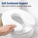 DMI Raised Toilet Seat Toilet, Toilet Seat Riser, Seat Cushion and Toilet Seat Cover to Add Extra Padding to the Toilet Seat while Relieving Pressure, 2 Inch Pad, White