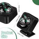 Angoily Compass for Car, Car Compass Dashboard, Dash Mount Portable Automotive and Marine for Boat Navigation Adjustable Outdoor and Road Trips Dashboard Ball Accessories Vehicle Driving Automotive