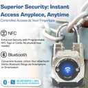 5th GEN Outdoor Smart Padlock (Single, Short Shackle) Keyless Bluetooth & NFC Lock, Durable Weatherproof Security for Sheds, Gates, Bikes - Convenient App Control & Enhanced Safety