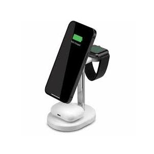 iLive 3-in-1 Wireless Charging Stand - White, 1 ct
