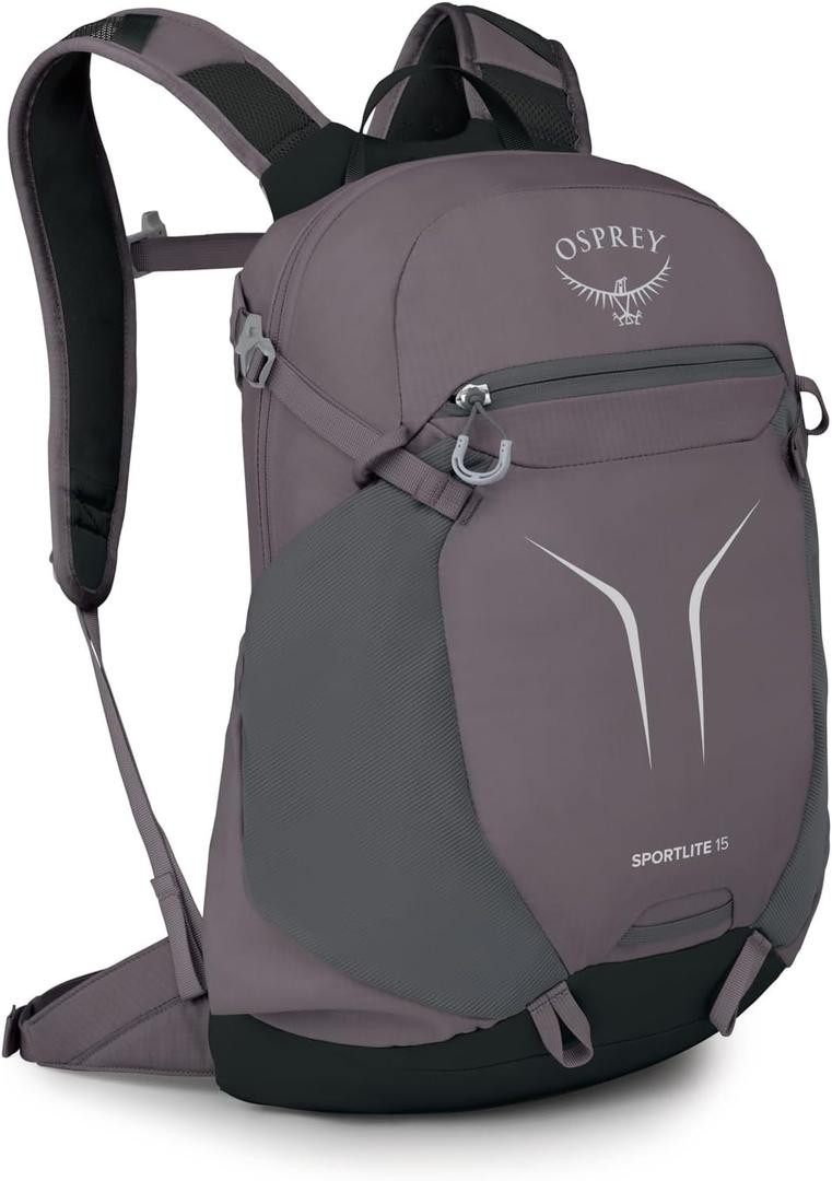 Osprey Sportlite 15L Lightweight Hiking Backpack for Men and Women - Everyday Hiking Bag - Travel Daypack, Graphite Purple