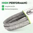 M126009 Lawn Aramid Cord Mower Drive/Deck Belt M45254 Fit for John Deere LT155 LT165, Belt for Murray 037X80MA 37X80 37X80MA 037X62 037X62MA 40" 42" 46" Transmissions Decks 1/2" X 86.4"