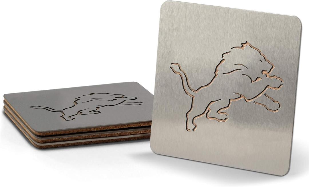 YouTheFan NFL Detroit Lions Boasters, Stainless Steel
 (One Size)