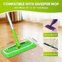 18-Pack Reusable Mop Pads Compatible with Swiffer Sweeper Mop - 100% Coral Fleece Washable Refills - Microfiber Dry & Wet Sweeping Cloths for Multi-Surface/Hardwood Floor Cleaning