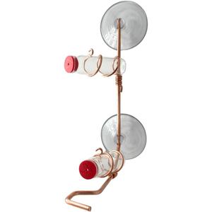 Window Hummingbird Feeder | Handcrafted Copper and Aluminum | Multiple Stations | Modern Hummingbird Feeder | Home Dcor | Glass Bottles | Suction Cups (Copper, Two Station)