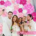 Giant Paper Flowers Artificial Large Paper Flower Decoration for Handcrafted Wall Backdrop Christmas Mexican Wedding Graduation Bridal Shower Birth Party Supplies(Pink Gradient,18 Pcs)