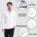 Men's Business Long and Short Sleeve Polo Shirts Mercerized Cotton Blend Casual Stylish Collared Shirts (M)