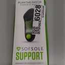 Sof Sole Plantar Fascia Insoles (FSA&HSA Eligible) - 3/4 Length, Gel in Heel- Support in Arch, For Women (5-11, Black)