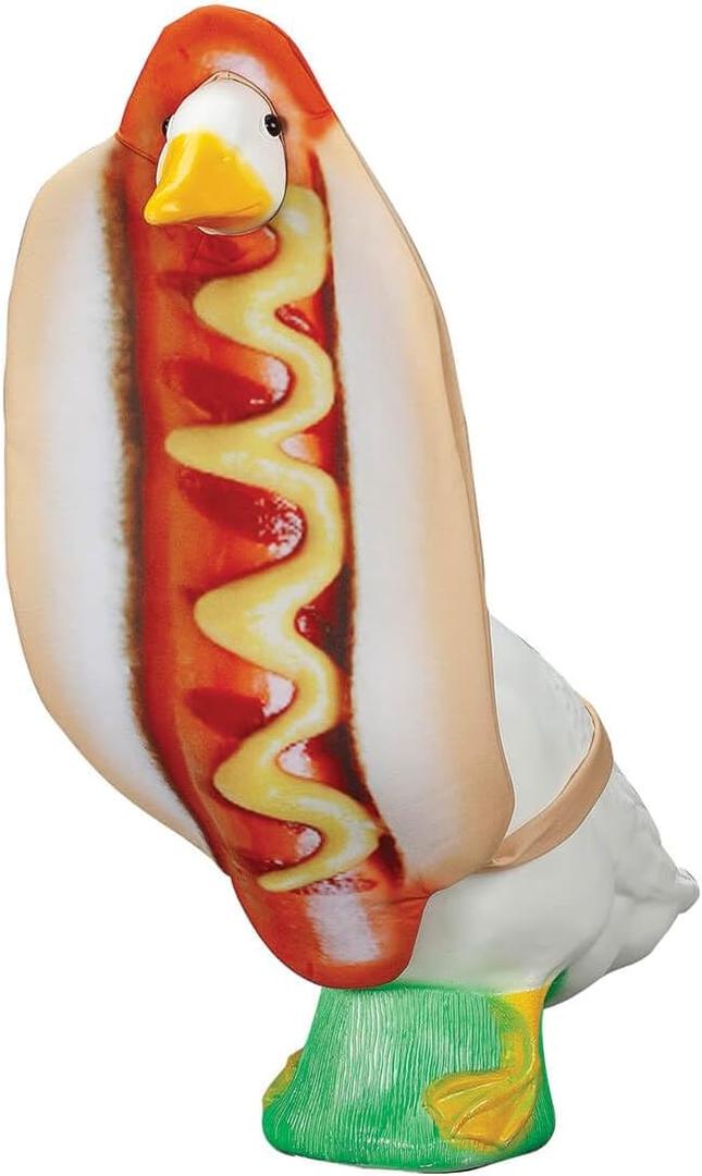 Fox Valley Traders Gaggleville Hot Dog Goose Outfit, Fits Large 23" H Statue
