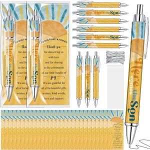 36 Sets Here Comes the Son Baby Shower Favors Bulk Includes Rolling Paper Ballpoint Pens and Greeting Bookmarks for Boho Sun Birthday Gender Reveal Party Prize Party Favors Return Gifts