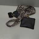 Nipichsha Crossbody Phone Strap with Wallet, Clip and Go Strap for Phone with Wallet, Adjustable Crossbody Cell Belt with Zippered Pouch, Neck Shoulder Cell Lanyard for Women, Black Leopard