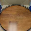 Farmhouse Oak 18" Lazy Susan Turntable Organizer for Cabinet, Round Wooden Lazy Susan Organization and Storage for Dining Table, Pantry, Kitchen, Countertop, Cupboard,Home Decor, Walnut Wood (18")