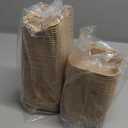 Whaline 100Pcs Parchment Square Cupcake Liners Kraft Paper Square Baking Cups Natural Color Cupcake Wrappers for Wedding Birthday Baby Shower Party Supplies
