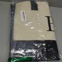 YOOLIFE Gifts for Women - Initial Canvas Tote Bag & Makeup Bag, Birthday Gifts for Women Mom Sister Friends