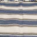 Multi Color Stripe Pillow Cases Soft Faux Linen Lumbar Decorative Throw Cushion Cover with Hidden Zipper for Sofa Car Navy Blue Brown Black White Mixed 12" x 18" 2 Piece