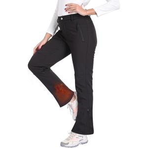 Womens Snow Ski Pants Waterproof Fleece Lined Insulated Softshell Warm Pants for Winter Hiking Outdoor (Small, Black)