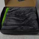 KKV Full-Sized SUV Drying Towel, 48x24 Dual Sided Microfiber Car Cleaning Towel with Twisting Yarn Technique, 1400GSM Super Absorbent, Scratch-Free, Machine Washable (Darkgray- Green Yellow)